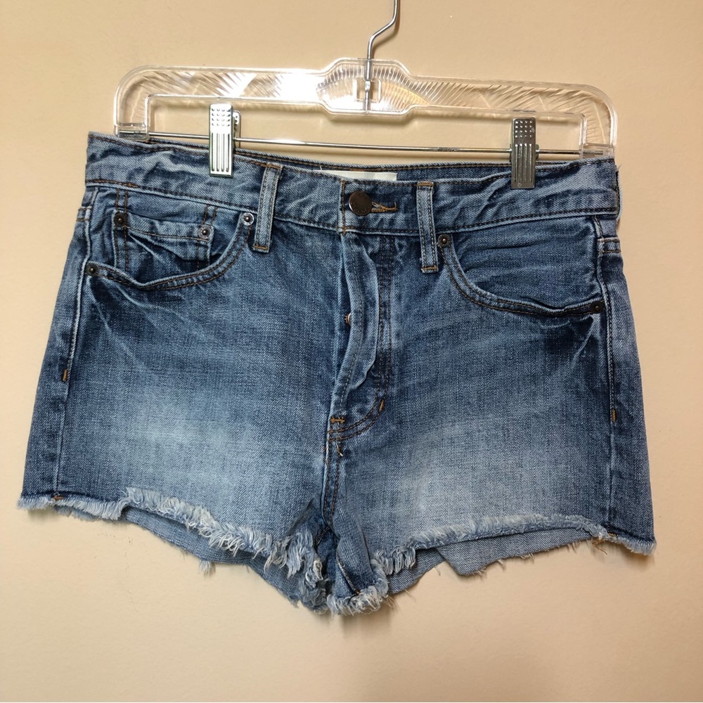 Free people we the free button fly denim jean shorts cutoff